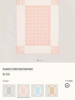 Hermes Avalon Cabriole Blanket - Melon and Ivory